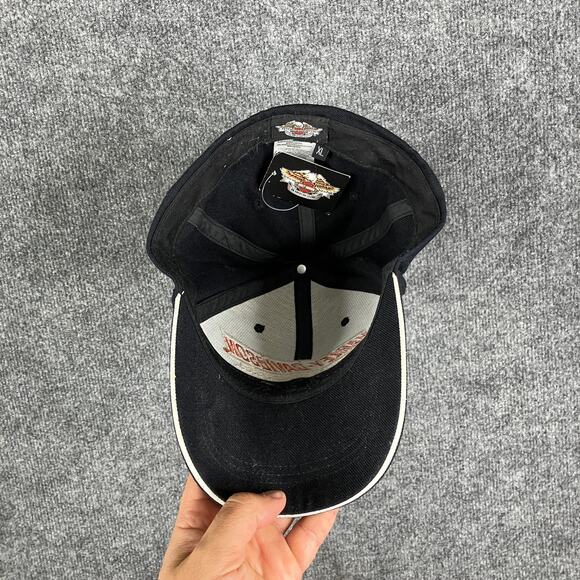 Harley-Davidson Hat Black Adjustable Baseball Cap Motorcycles Logo Wool Blend - Picture 5 of 9